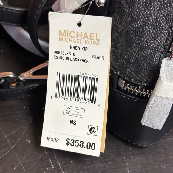 Michael Kors Signature Rhea Extra Small Backpack - Black - Picture 6 of 6